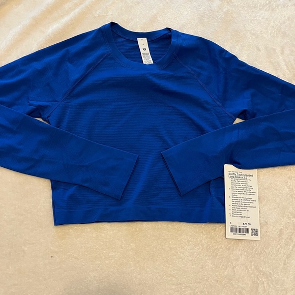 BRAND NEW Lululemon Swiftly Tech Cropped Long-Sleeve Shirt 2.0 - Picture 6 of 8